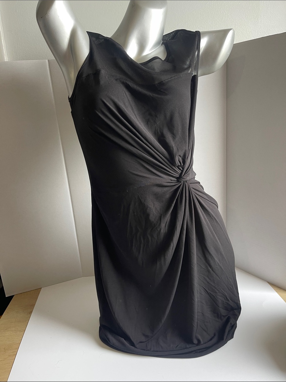🖤 Reitmans Black Sleeveless Ruched Cocktail Dress